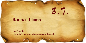 Barna Tímea névjegykártya