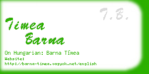 timea barna business card